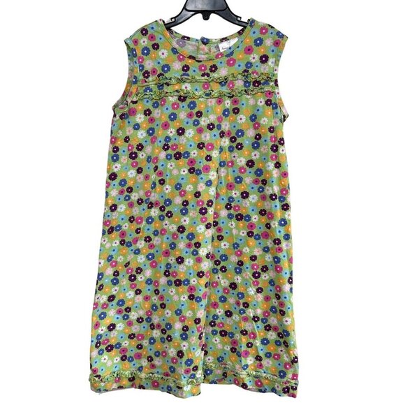 Hanna Anderson Girls Dress 12 Floral Sleeveless Cotton Prairie Gypsy Cottagecore - Picture 3 of 12
